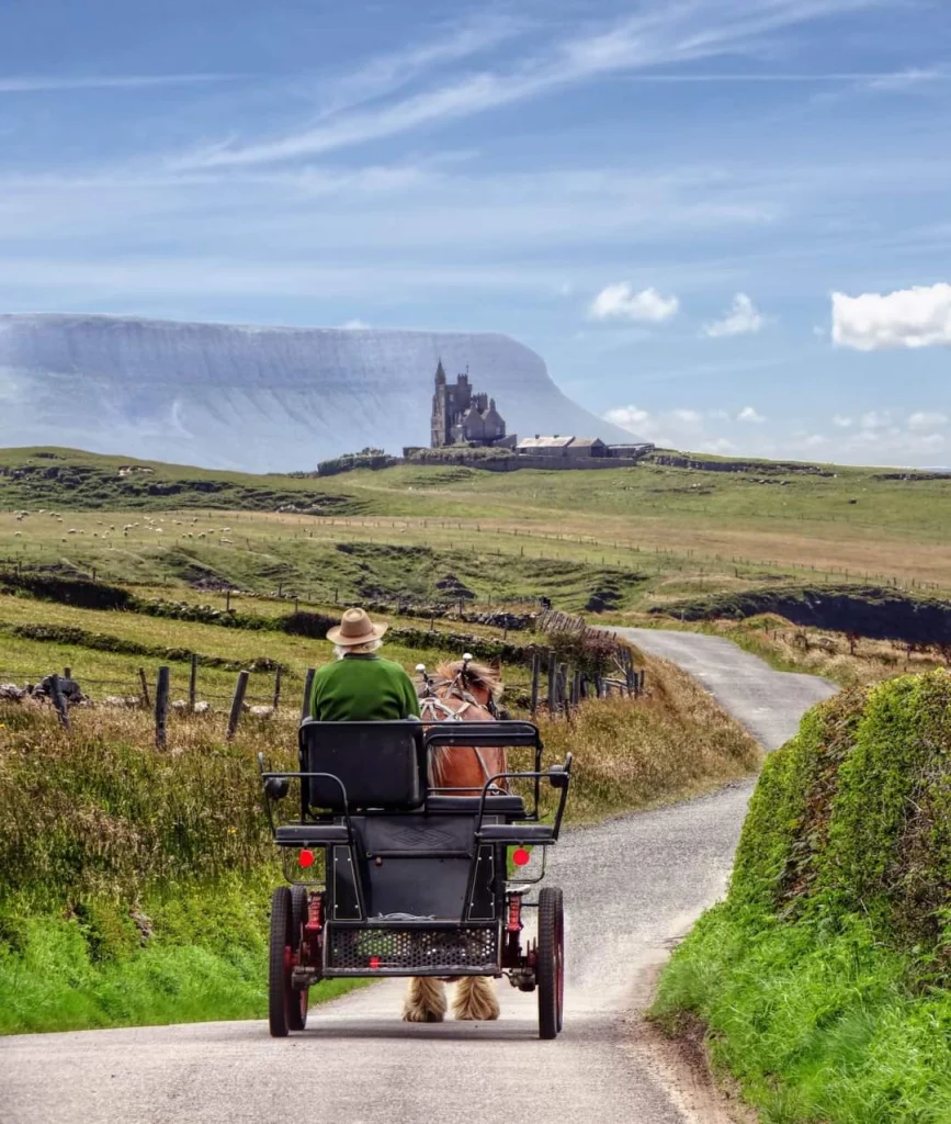 Irish Culture Tours - man riding a horse drawn buggy